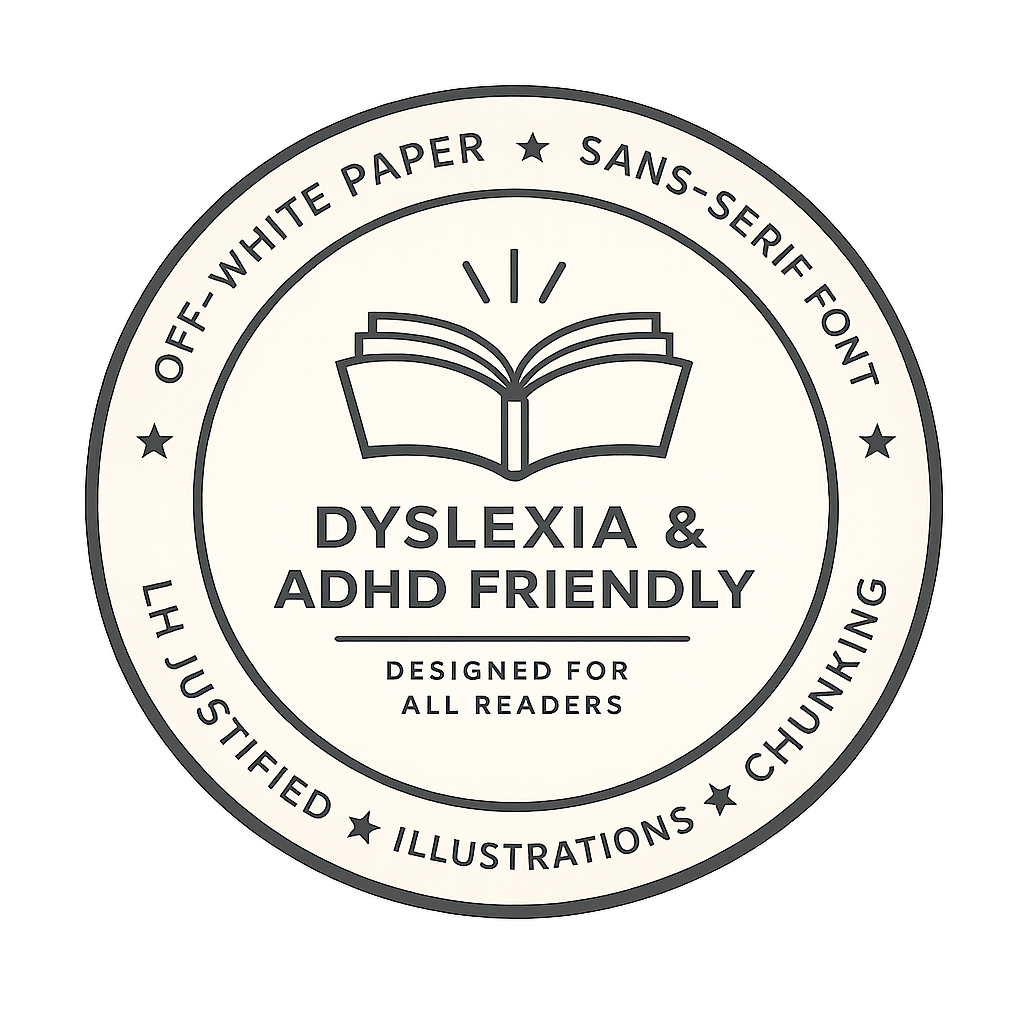 Dyslexia and ADHD friendly design badge